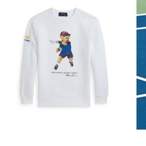 NWOT Ralph Lauren White Crewneck with Polo Bear